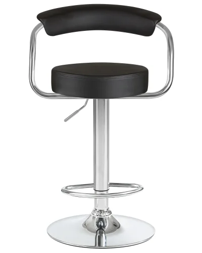 Стул барный набор 2 шт. SET-2 5013-LM MARTA, цвет сиденья черный, цвет основания хром Dobrin, /экокожа, ножки/металл/хром, размеры - 830*1040***520*490 фото 7