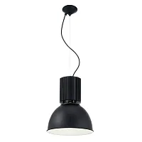 Светильник подвесной лофт HANGAR SP1 NERO Ideal Lux чёрный 1 лампа, основание чёрное в стиле лофт 