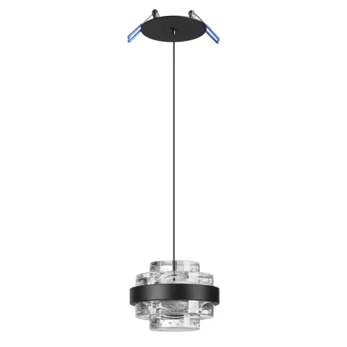 Светильник подвесной LED Klot 5031/6L Odeon Light прозрачный 1 лампа, основание чёрное в стиле современный встраиваемый фото 4
