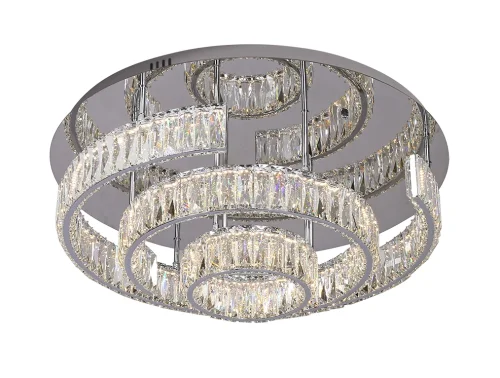 Светильник потолочный LED 8241/PL chrome Newport прозрачный на 1 лампу, основание хром в стиле американский современный классический 