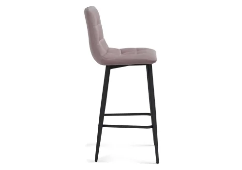 Полубарный стул Чилли К розовый / черный 511411 Woodville, розовый/велюр, ножки/металл/чёрный, размеры - ****430*420 фото 3