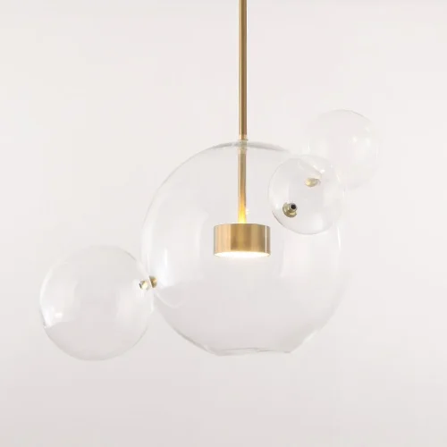 Светильник потолочный BUBBLE BLS B4 177862-26 ImperiumLoft прозрачный на 1 лампу, основание бронзовое в стиле современный фото 2 Светильник потолочный BUBBLE BLS B4 177862-26 ImperiumLoft прозрачный на 1 лампу, основание бронзовое в стиле современный фото 2