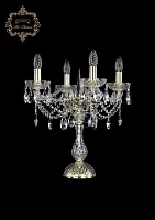 Настольная лампа 12.21.4.141-45.Gd.Sp Bohemia Art Classic прозрачная 4 лампы, основание золотое металл в стиле классический 