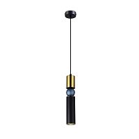 Светильник подвесной Salem V10522-PL Moderli чёрный 1 лампа, основание разноцветное в стиле модерн трубочки