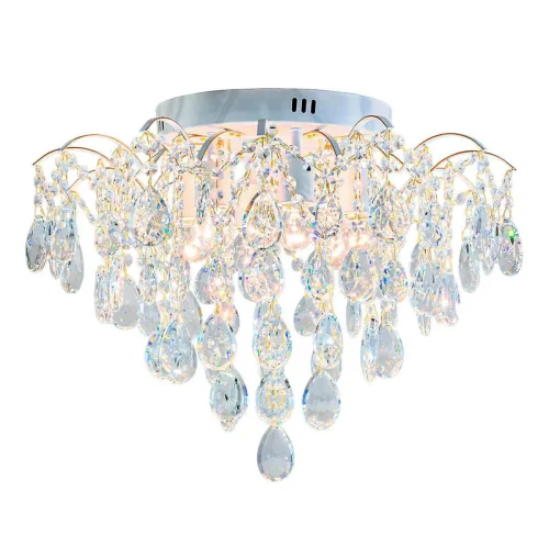 Люстра потолочная Selena 1126/6 Escada прозрачная на 6 ламп, основание белое в стиле классический 