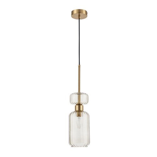 Светильник подвесной Gloss 1141/1S Beige Escada бежевый 1 лампа, основание медь в стиле модерн 