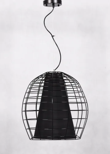 Светильник подвесной Bolzano LDP 090 BK Lumina Deco чёрный 1 лампа, основание чёрное в стиле современный  фото 4