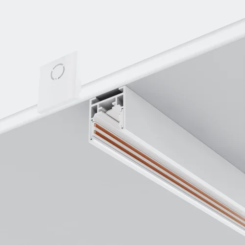 Шинопровод 2м низкопрофильный накладной Magnetic track system Exility TRXM034-412W Maytoni белый в стиле современный хай-тек для светильников серии Magnetic track system Exility накладной шинопровод exility тонкая магнитная фото 3