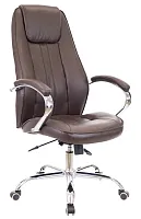 Кресло руководителя Long TM Экокожа Коричневый EC-369 PU Brown Everprof, шоколад коричневый/экокожа, ножки//, размеры - 1140*1220***630*