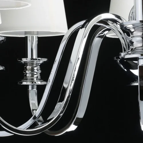Люстра подвесная Инесса 460011108 Chiaro белая на 8 ламп, основание хром в стиле классический  фото 8