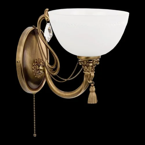 Бра Roma ROM-K-1(P) Kutek белый на 1 лампа, основание бронзовое в стиле классический  фото 3
