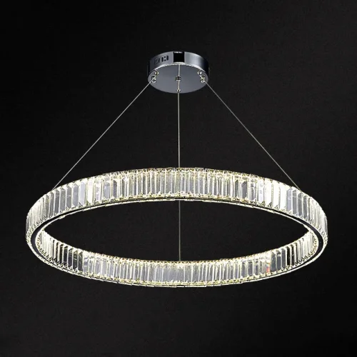 Люстра подвесная BERTOLDA D80 Chrome 219792-23 ImperiumLoft прозрачная на 1 лампу, основание хром в стиле современный 