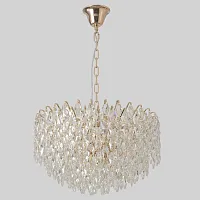Люстра подвесная HEDONIST SP12 Crystal Lux золотая на 12 ламп, основание золотое в стиле классический Люстра подвесная HEDONIST SP12 Crystal Lux золотая на 12 ламп, основание золотое в стиле классический