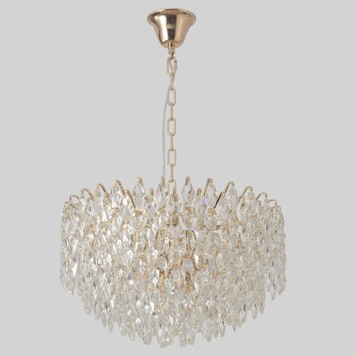 Люстра подвесная HEDONIST SP12 Crystal Lux золотая на 12 ламп, основание золотое в стиле классический 