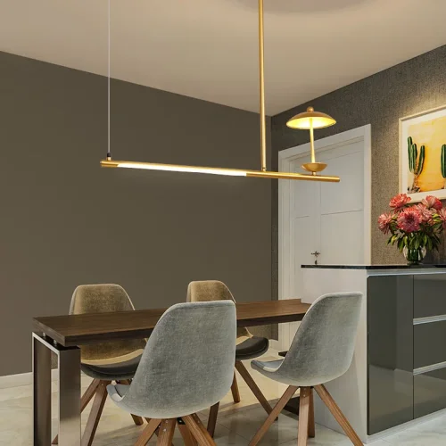Светильник подвесной HETLEY B L4 Gold Black 203911-23 ImperiumLoft чёрный на 4 лампы, основание золотое в стиле современный фото 6