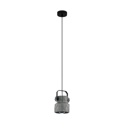 Светильник подвесной лофт Hilcott 39854 Eglo серый 1 лампа, основание чёрное в стиле лофт 