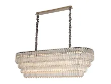 Люстра подвесная 8910+11/S Newport прозрачная на 21 лампа, основание никель в стиле классический современный американский 