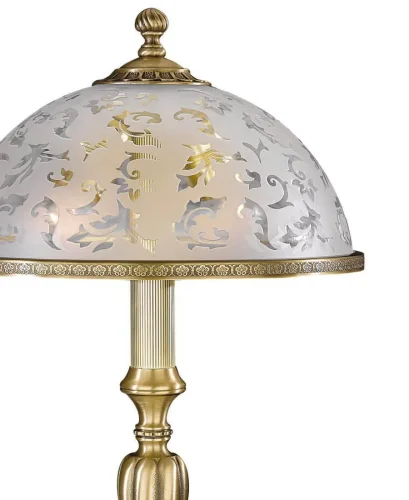 Настольная лампа P 6202 M Reccagni Angelo белая 1 лампа, основание античное бронза латунь металл в стиле классический  фото 2