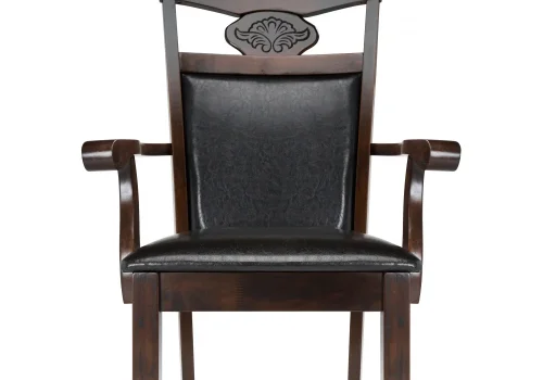Деревянный стул Luiza dirty oak / dark brown 1996 Woodville, коричневый/искусственная кожа, ножки/дерево/орех, размеры - ****520*520 фото 7