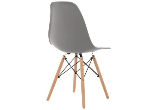Пластиковый стул Eames PC-015 серый 11181 Woodville, серый/, ножки/массив бука дерево/натуральный, размеры - ****460*490 фото 5