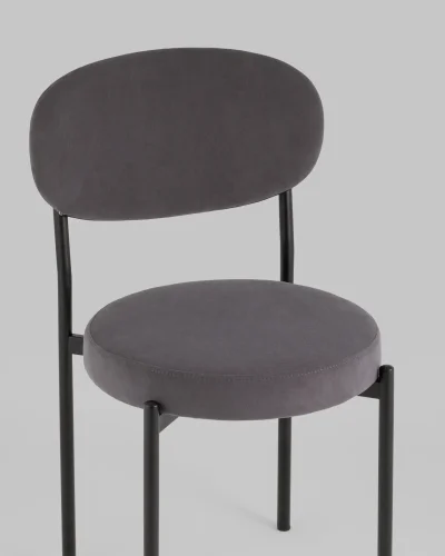 Стул Бриф SN велюр тёмно-серый, 4шт./уп. УТ000040881 Stool Group, серый/велюр, ножки/металл/, размеры - ***** фото 3