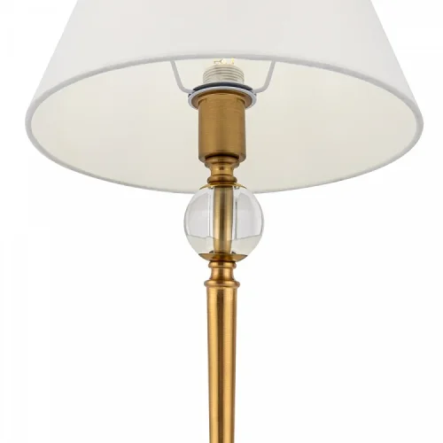Настольная лампа Rosemary FR5190TL-01BS1 Freya белая 1 лампа, основание латунь металл в стиле классический американский  фото 3