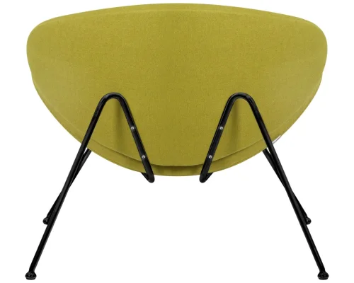Кресло дизайнерское  72-LMO EMILY, цвет сиденья светло-зеленый (AF3), цвет основания черный Dobrin, зелёный/ткань, ножки/металл/чёрный, размеры - ****810*780 фото 5