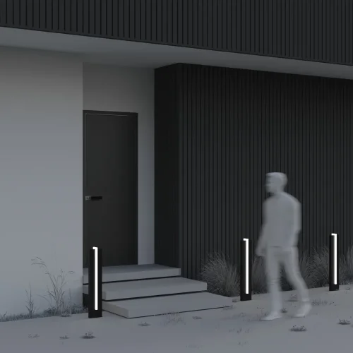 Парковый светильник LED Line O484FL-L15GF3K Maytoni уличный IP65 графит на 1 лампу, плафон графит в стиле современный хай-тек LED фото 5