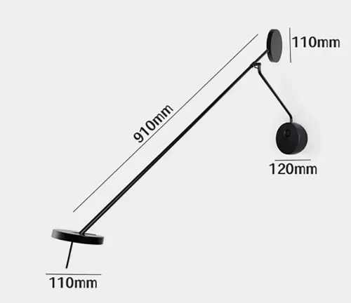 Бра LED Некси 09440-2,19(4000K) Kink Light чёрный на 1 лампу, основание чёрное в стиле лофт современный гибкая ножка фото 2