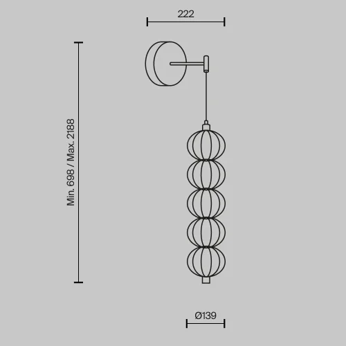 Бра LED Golden Cage MOD216WL-L10G3K Maytoni золотой белый на 1 лампу, основание золотое в стиле современный арт-деко фото 5