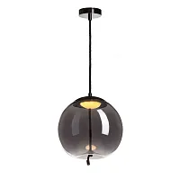 Светильник подвесной LED Knot 8134-B LOFT IT прозрачный серый 1 лампа, основание чёрное в стиле современный выдувное