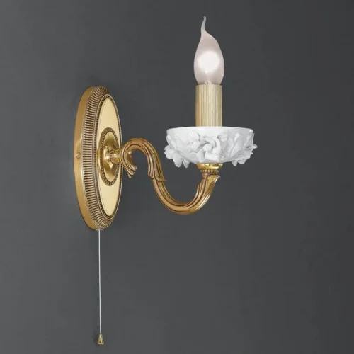 Бра c выключателем A 9111/1 Reccagni Angelo без плафона на 1 лампу, основание золотое в стиле классический 