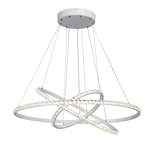 Светильник подвесной LED V4628-0/3S Vitaluce без плафона на 1 лампу, основание белое в стиле хай-тек кольца Светильник подвесной LED V4628-0/3S Vitaluce без плафона на 1 лампу, основание белое в стиле хай-тек кольца