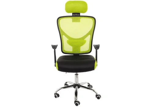 Компьютерное кресло Lody 1 светло-зеленое / черное 11634 Woodville, чёрный зелёный/ткань, ножки/металл/хром, размеры - *1230***600*680 фото 3