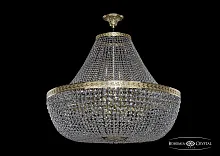 Люстра потолочная хрустальная 19111/H1/90IV G Bohemia Ivele Crystal прозрачная на 26 ламп, основание золотое в стиле классика sp