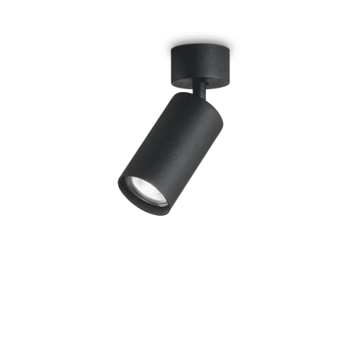 Светильник накладной DYNAMITE PL1 OTTONE SATINATO Ideal Lux чёрный 1 лампа, основание чёрное в стиле современный круглый