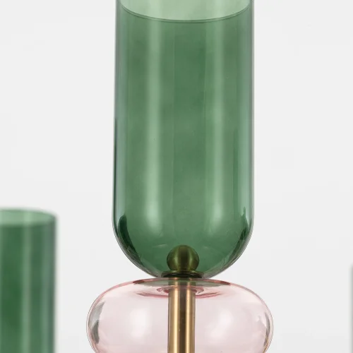 Люстра на штанге Tendy CL244171 Citilux прозрачная разноцветная на 7 ламп, основание латунь в стиле классический современный фото 4