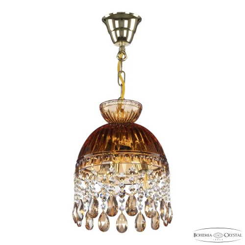 Светильник подвесной 5478/22 G Amber/M-1G K721 Bohemia Ivele Crystal янтарный 3 лампы, основание золотое прозрачное в стиле классический sp фото 2