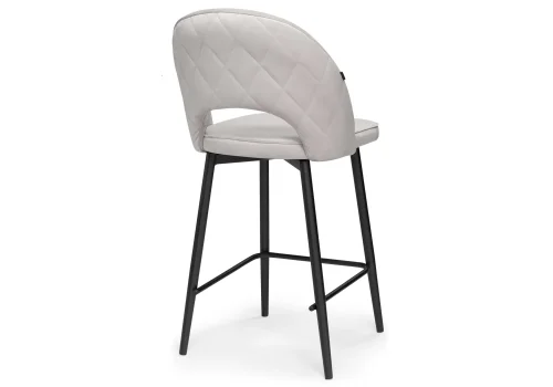 Полубарный стул Клэйн MR -28 / черный 532412 Woodville, серый/велюр, ножки/металл/чёрный, размеры - ****500*550 фото 4