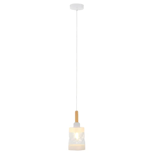 Светильник подвесной Olivia MR1830-1P MyFar белый 1 лампа, основание коричневое белое в стиле современный  фото 2