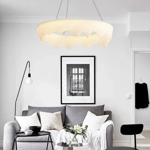 Люстра подвесная ODDLY C D65 220268-23 ImperiumLoft белая на 1 лампу, основание белое в стиле современный скандинавский минимализм фото 6