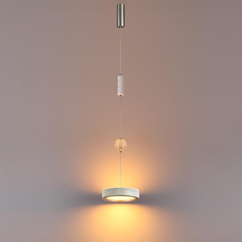 Светильник подвесной LED Riviera 5451/32L Odeon Light белый на 1 лампу, основание никель в стиле классический современный фото 3 Светильник подвесной LED Riviera 5451/32L Odeon Light белый на 1 лампу, основание никель в стиле классический современный фото 3