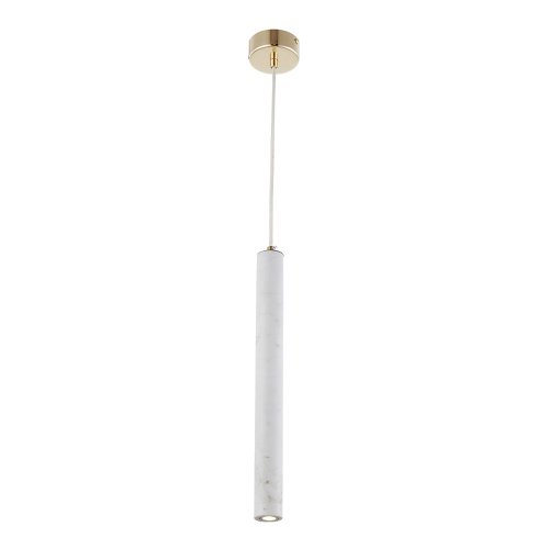 Светильник подвесной LED FRESA SP3W LED WHITE Crystal Lux белый 1 лампа, основание золотое в стиле современный трубочки фото 3