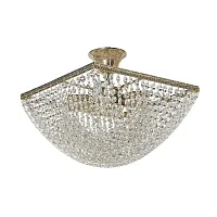 Люстра хрустальная потолочная Nobile E 1.3.30.502 G Arti Lampadari прозрачная без плафона на 4 лампы, основание золотое в стиле классический 