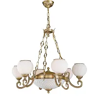 Люстра подвесная  L 8450/6+2 Reccagni Angelo белая на 8 ламп, основание античное бронза в стиле классический 