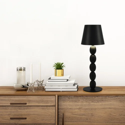 Настольная лампа LED Ease SL1011.404.01 ST-Luce чёрная 1 лампа, основание чёрное металл в стиле минимализм современный беспроводная зарядка фото 5