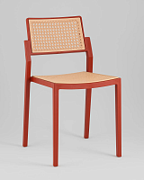 Стул пластиковый Milto, красный УТ000039189 Stool Group, /, ножки/пластик/красный, размеры - *790***450*500