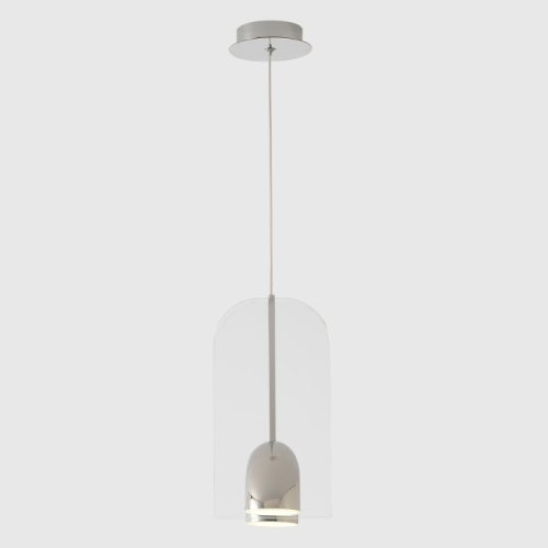 Светильник подвесной ЛЕД ELEMENT SP12W LED CHROME Crystal Lux белый на 1 лампу, основание хром в стиле лофт фото 5