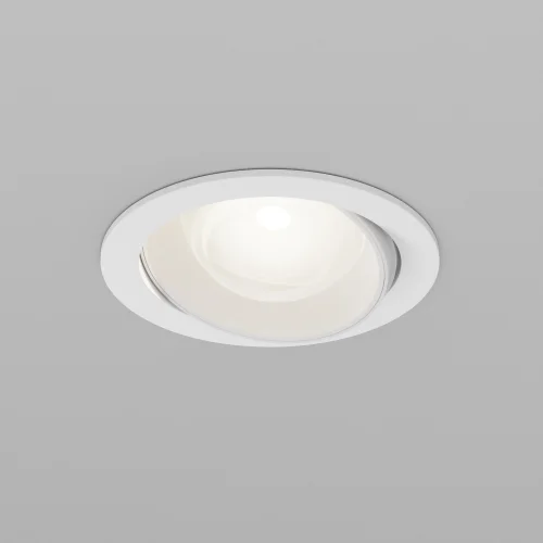 Светильник точечный LED Lens DL105-12W4K-W Maytoni белый на 1 лампу, основание белое в стиле современный хай-тек круглый фото 4