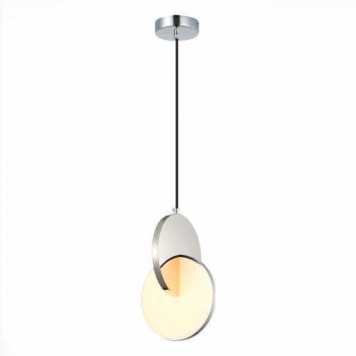 Светильник подвесной LED Eclisse SL6107.113.01 ST-Luce белый 1 лампа, основание хром в стиле современный  фото 3
